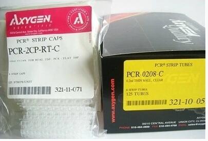PCR-0208-C，Axygen/爱思进，0.2ml PCR透明薄壁八联管（平盖） 